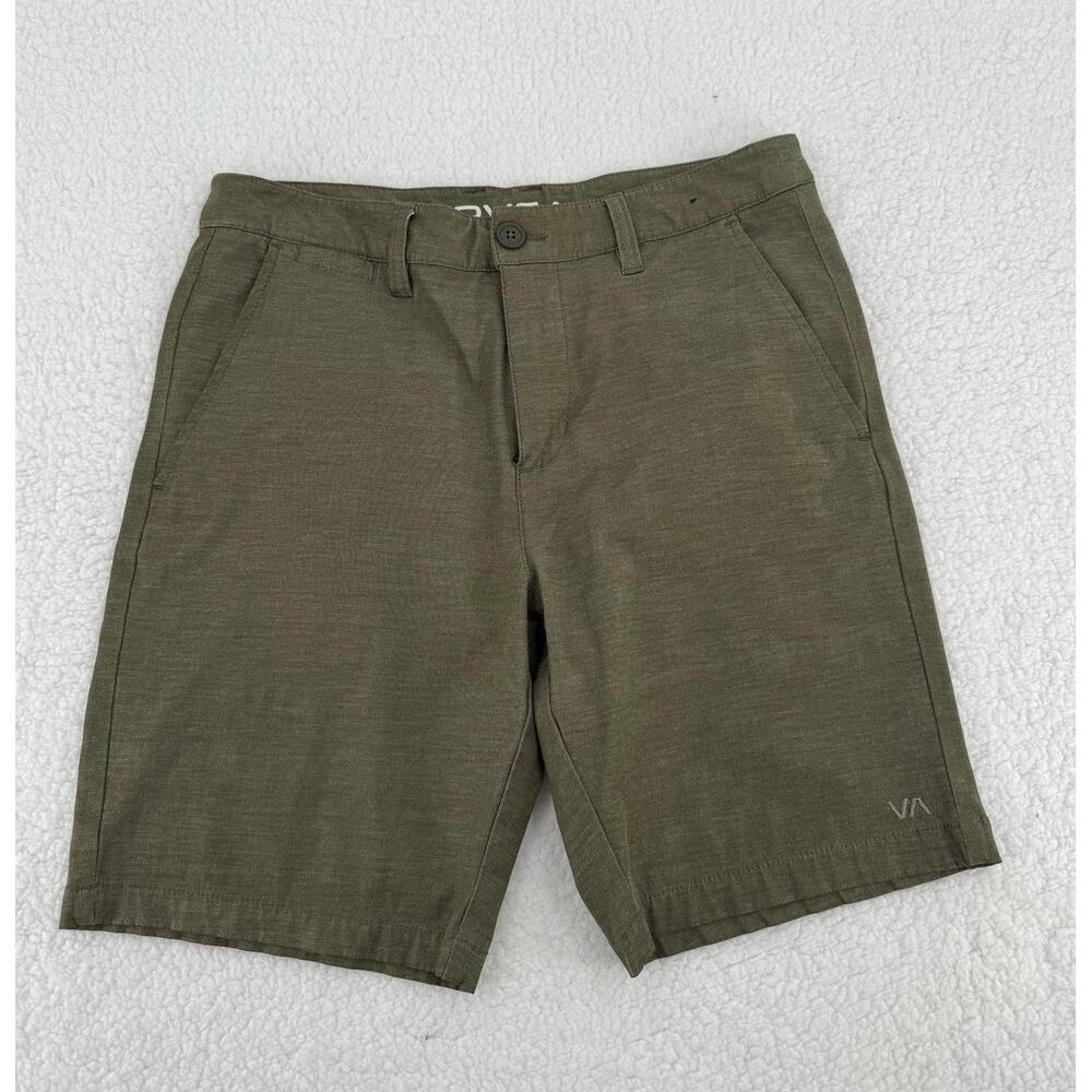RVCA Olive Button Closure Front and Back Pockets Shorts Mens Size‎ 29